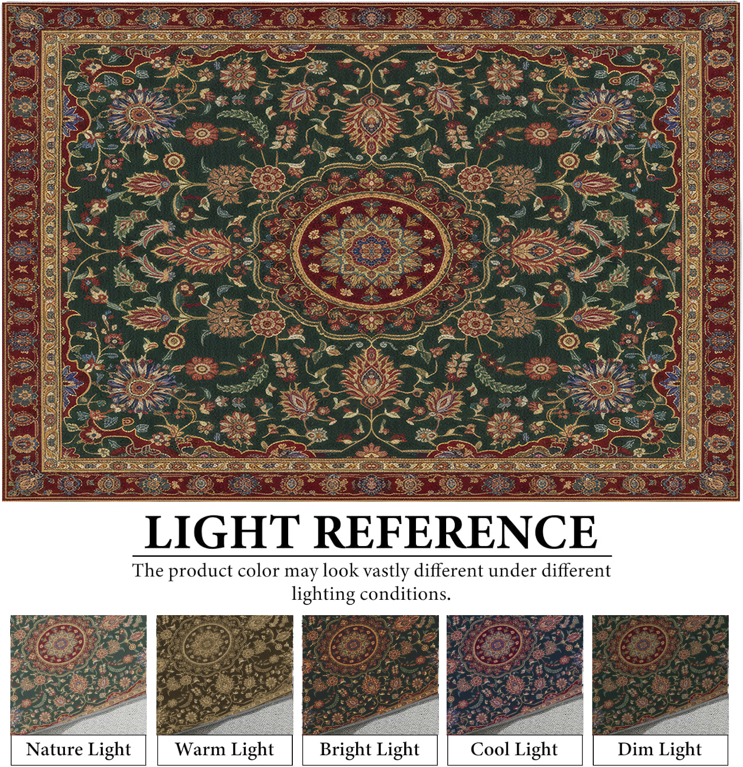 Runner Rugs for Hallway, 2x6 Washable Soft Non Slip Floor Rugs for Kitchen, Modern Mat for Living Room Bedroom Entryway Red & Green