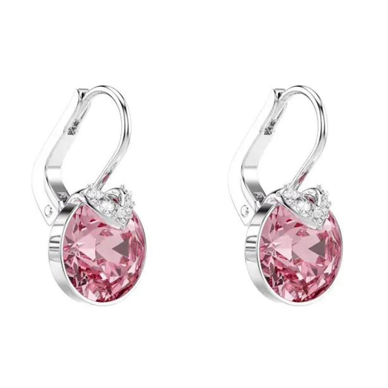 Swarovski Bella Rhodium Plated V Drop Earrings