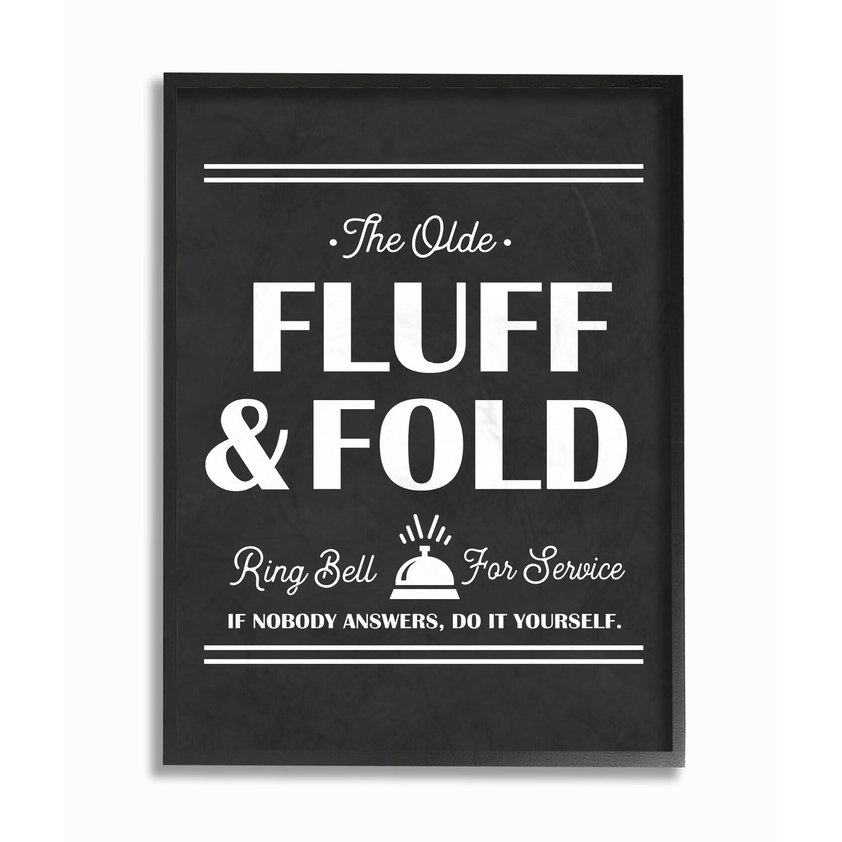 The Stupell Home Decor Collection Olde Fluff and Fold Ring Bell For Service Canvas Wall Art
