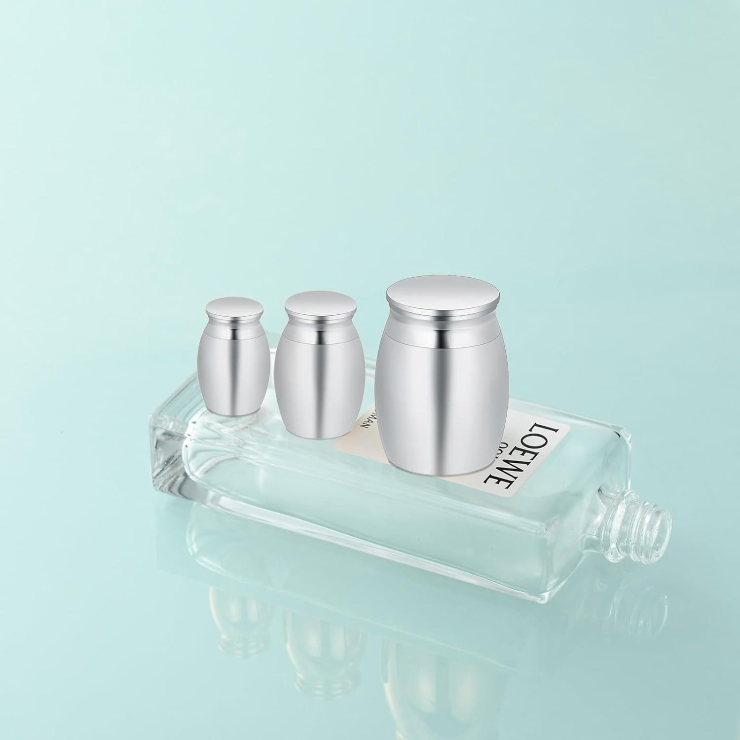3 Pack Small Urn Set Small Urns Cremation Keepsakes for Ashes- Super Mini Cremation Urns for Human / Pet Stainless Steel Funeral Urn Cremation Urn