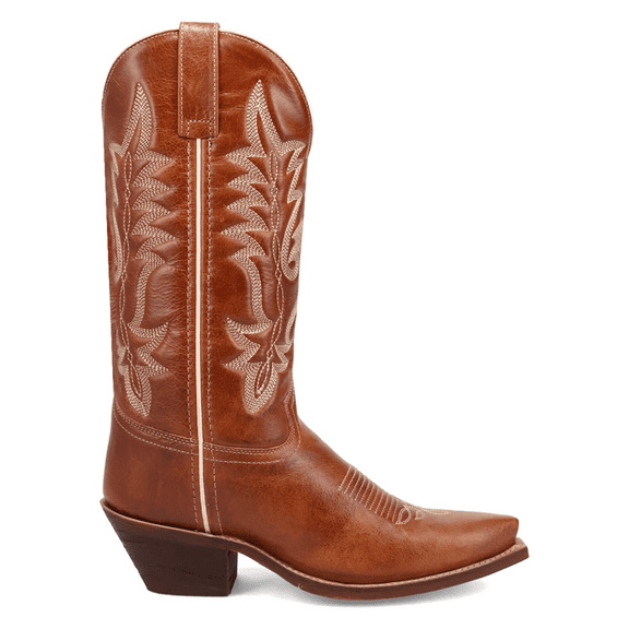 Laredo Womens Carly Embroirdered Snip Toe Pull On Cowboy  Mid Calf Boots