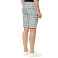 thumbnail image 3 of INSPIRE CHIC Men's Summer Plaid Shorts Slim Fit Dress Checked Short Pants, 3 of 6