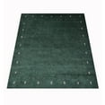 thumbnail image 2 of Rugsotic Carpets Handmade Rugs Hand Knotted Loom Rectangle 8'x10' Green Silk for Indoor Use, 2 of 5