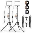 thumbnail image 1 of ALTSON 2 Packs Video Light Kit, LED Studio Light, 2700-6500K Dimmable Photography Lighting Kit with Tripod Stand&Phone Holder, 12" Rotating Streaming, 1 of 7