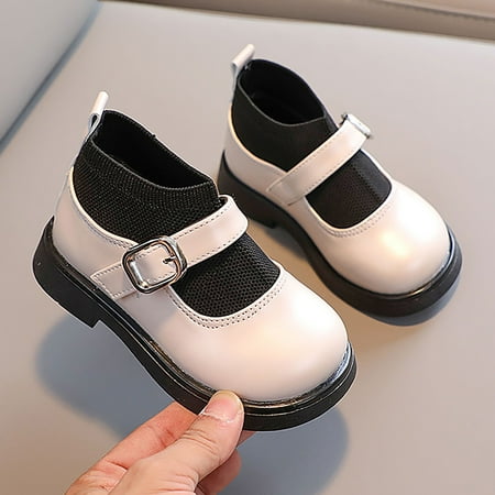 

Hunpta Boot For Toddler Girls Boots Little Kid Combat Shoes Short Boots Girls School Leather Shoes