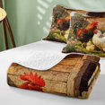 thumbnail image 4 of Erosebridal Rooster Twin Quilt Set for Boys Girls, Farmhouse Garden Twin Coverlet Set, 2pcs 1 Bedspread and 1 Pillowcase, 4 of 7