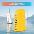 thumbnail image 3 of Estación de carga USB Upoy, 45 W, 6 puertos, 4 USB-A y 2 USB-C, color amarillo, 3 of 7
