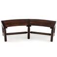 thumbnail image 6 of Gymax Curved Bench Carbonized Wood Dining Bench for Round Table 710 LBS Max Load Patio, 6 of 6