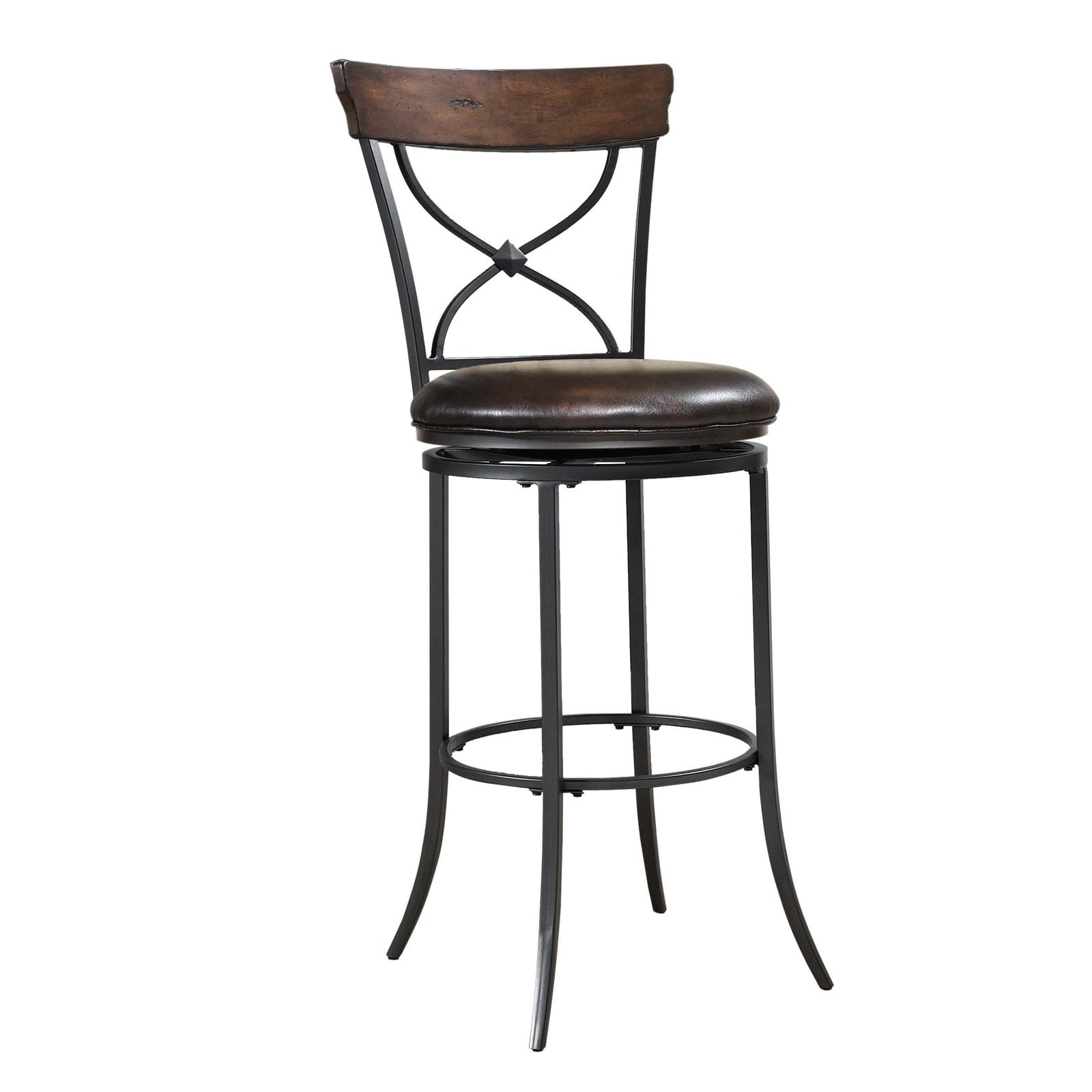 Hilale Furniture Cameron 44 5 X Back Swivel Bar Stool Chestnut Hilale Furniture Cameron 44 5 X Back Swivel Bar Stool Chestnut Brown Finish