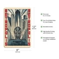 thumbnail image 2 of Fritz Lang Metropolis - Vintage French Film Movie Poster c.1927 - 8 x 12 inch Vintage Wood Art Sign, 2 of 4