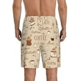 thumbnail image 2 of Balery Coffee Time Men's Cotton Knit Pajama Shorts Waistband & Pockets,Short Pajama Pants-XX-Large, 2 of 8