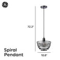 thumbnail image 6 of GE Industrial Spiral Pendant Light Fixture, Matte Black, 72-inches, 6 of 8