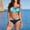 Blue, variant on Daiosportswear Womens Padded Push-Up Bra Bikini Set Swimsuit Bathing Suit Swimwear Beachwear Blue M(M)
