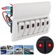 thumbnail image 4 of Panel De Palanca De Coche Interruptor Basculante De Barco 6 Gang Rocker Switch Panel Disyuntor Con Indicador LED Para Marine Boat Yacht Car RV ANGGREK Descripción de la referencia, 4 of 5