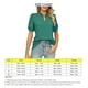 thumbnail image 4 of Blusa Suelta de Manga Larga para Primavera Verano Color Sólido Culo en V Manga Corta Camiseta Tops Para Mujer, 4 of 6