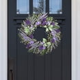 thumbnail image 3 of Haute Decor 24 Inch Mixed Lavender/Larkspur Wreath, 3 of 4