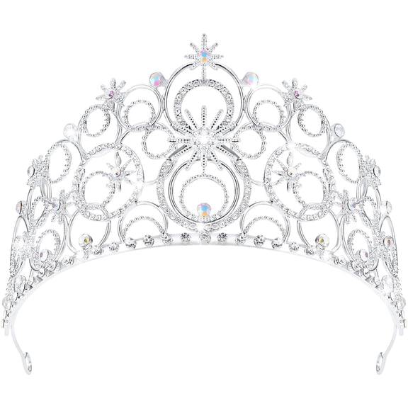 Crystal Bubble TiaraBride Royal Queen Headband Princess Headpieces for Women Bridal Wedding Prom Birthday Party Crowns Crystal Crowns for Women