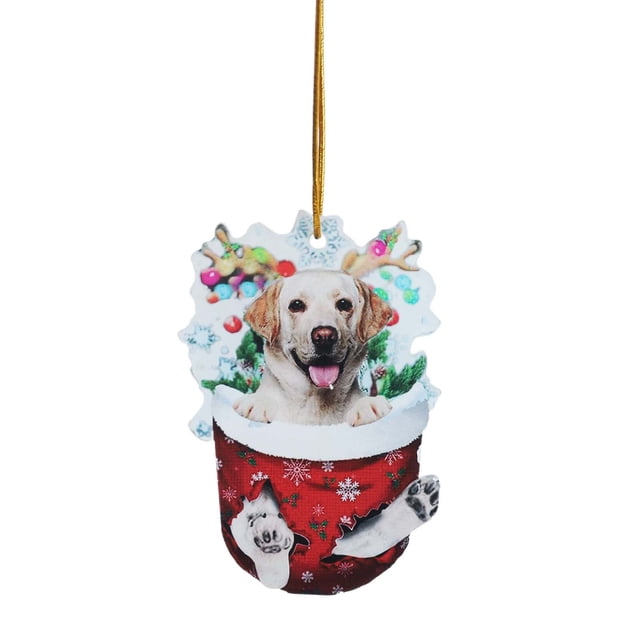 1pc Christmas Acrylic Christmas Stockings For Dogs Decorations Christmas Tree Decorations Crafts Hanging Decorations