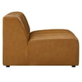 thumbnail image 3 of Modway Bartlett Tufting Faux Leather Upholstered Armless Chair in Tan, 3 of 8