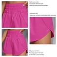 thumbnail image 5 of High Waisted Loose Fit Athletic Shorts for Women - Elasticated Rose Red Workout Shorts Perfect for Spring and Summer, 5 of 6