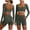 Gray, variant on Workout 2 Piece Sets for Women Panel Long Sleeve Halter Crop Top and Butt-lifting Shorts Outfits Slim Quick Dry Sport Sets