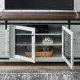 thumbnail image 5 of Modway Bennington 71" Rustic Sliding Door TV Stand in White, 5 of 7