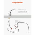 thumbnail image 4 of VEVOR Touchless Bathroom Sink Faucet, Automatic Motion Sensor Restroom Toilet Faucet Cold Water with Hole Cover Plate, Battery Operated for 9/16 in Pipe Commercial Lavatory,Chrome Plated Silver,G233M, 4 of 9