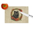 thumbnail image 4 of Chow Chow Christmas Flowers Glass Cutting Board 12 in x 15 in, 4 of 5