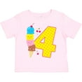 thumbnail image 3 of Inktastic Ice Cream Fourth Birthday Pink Boys or Girls Toddler T-Shirt, 3 of 5