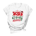 thumbnail image 1 of Gibobby Camiseta Navideña De La Mujer Camiseta de manga corta con cuello redondo y estampado de Navidad para mujer(Blanco,CH), 1 of 5