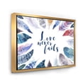thumbnail image 4 of Inspiring Quote With Boho Feathers 32 in x 16 in Framed Painting Canvas Art Print, by Designart, 4 of 5