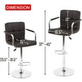 thumbnail image 5 of BestOffice Set of 2 Modern Bar Height Adjustable PU Leather for Dining Room(Brown), 5 of 7