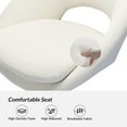 thumbnail image 4 of Luxury Office Chair Premium Modern Velvet Swivel Desk Chair with Chic Gold Base in Bold Colors Ivory, 4 of 8