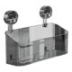 thumbnail image 4 of Estante flotante para baño, estante de almacenamiento para baño, soporte para estante de pared flotante, sin perforaciones, estante de almacenamiento gris negro perfecl Estante flotante para baño, 4 of 8