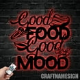 thumbnail image 2 of Craftnamesign Good Food Good Mood Metal LED Light, Custom Shop Name Sign Outdoor, Bakery Shop Decor, 2 of 5