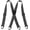 Gray, variant on Men's 4-Clip Suspenders, Men's X-Back Suspenders with Hook Clips, 4 Metal Clip Elastic Wide Suspenders