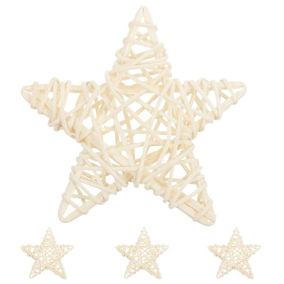 4Pcs Pentagram Rattan Rabbit Toys Creative Food Leakage Toy Funny Pet Bite Toy Hamster Playing Toy Dog Teeth Cleaning Toy Star Rattan Toy Educational Toy for Small Pets