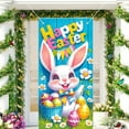 thumbnail image 4 of Matoen Easter Bunny Door Cover Happy Easter Door Decorations Cute Bunny Door Covers Easter Spring Eggs Backdrop Door Cover Party Outdoor Indoor Home Decor, 4 of 6