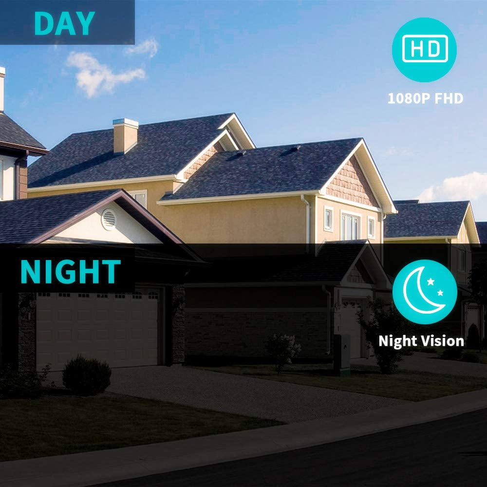 Outdoor Security Camera, Netvue WiFi Surveillance Camera with Motion Detection Weatherproof Night Vision-White