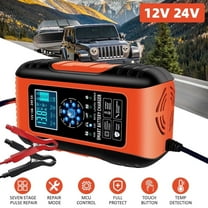 DFITO Car Battery Charger 10 Amps 12V/24V Automatic Pulse Repair Starter Lifepo4 Lead-Acid