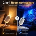 thumbnail image 3 of HD Smart Dynamic 5D Holographic Night Light Projector, 2-in-1 Galaxy Star and Ocean Projector, 360° Rotating USB Powered Ceiling Light for Home Decor (24 films), 3 of 9