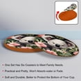 thumbnail image 4 of Koala Microfiber Leather Round Coasters (6PCS), 11x11 cm/4.3x4.3 in, Slip Drink Coasters Set for Home and Kitchen, Durable and Easy to Clean Square Drink Coasters., 4 of 6