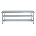 thumbnail image 2 of AmGood 18 in. x 96 in. Stainless Steel Table with Two Undershelves | Metal Utility Kitchen Prep Work Table | NSF, 2 of 9
