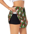thumbnail image 3 of Lsque Santa Claus And Gnomes Printed Women's Running Shorts with Liner Pockets,Elastic Quick Dry Workout Athletic Gym Yoga Shorts,Womens High Waist Shorts-Small, 3 of 9