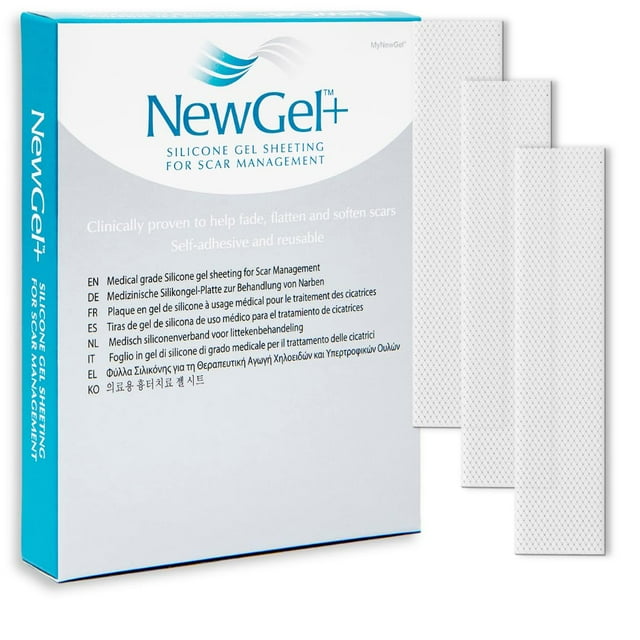 Sábanas para tratamiento de cicatrices MyNewGel NewGel Plus Silicone, 3 unidades