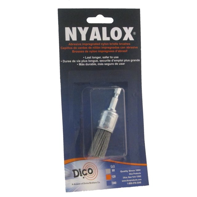 Cepillo final Dico 541-775-3/4 Nyalox 80 Grit 19 mm gris