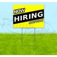 thumbnail image 1 of Now Hiring Apply Today (18" x 24") Yard Sign, Includes Metal Step Stake, 1 of 6