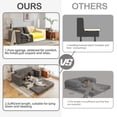 thumbnail image 4 of Vicluke Memory Foam 3 Seater Sofa Couch, Convertible Sleeper Sofa Bed w/Corduroy Fabric, Side Pockets, Foldable Upholstered Compressed Sofa Bed for Living Room, Apartment No Assembly Required (Grey), 4 of 9