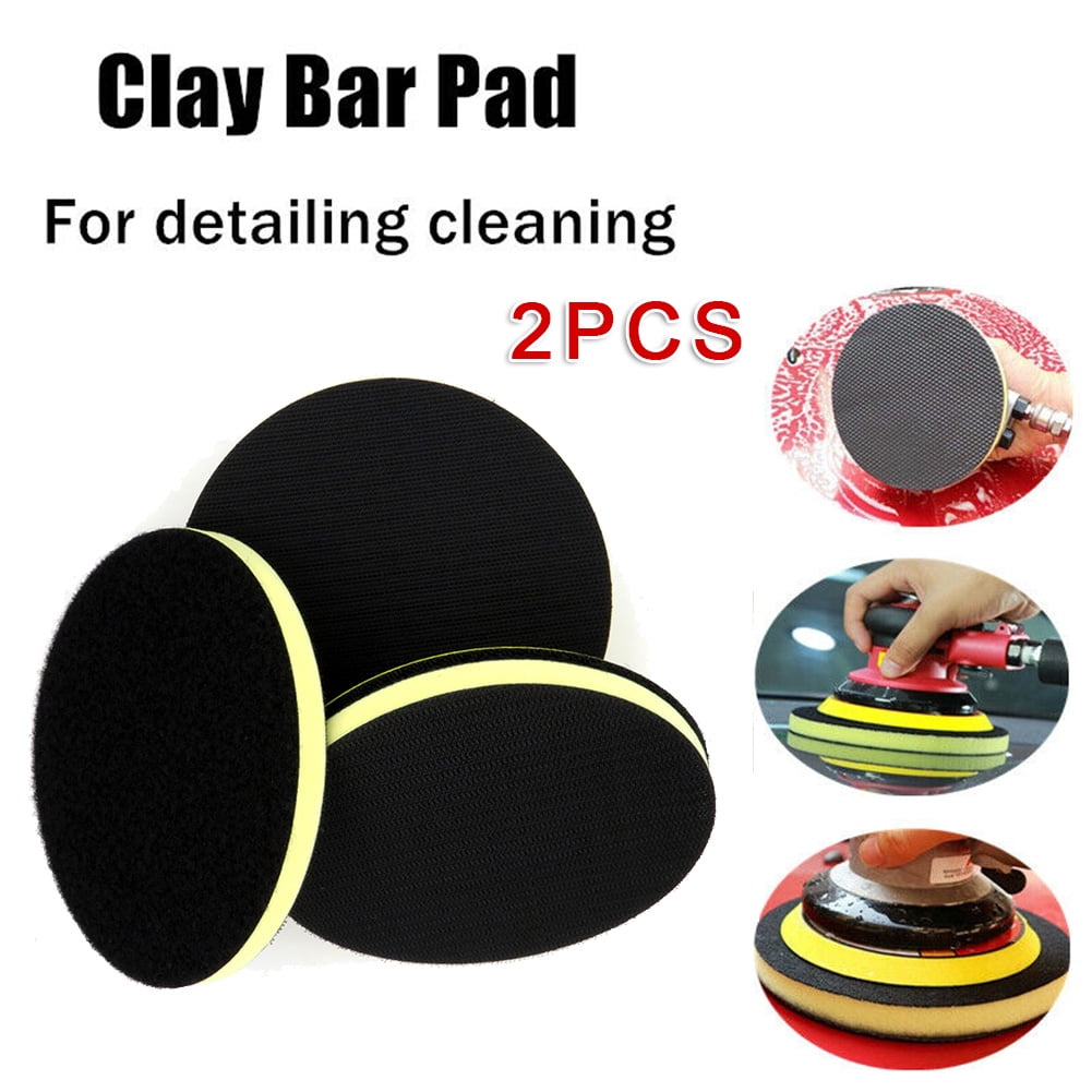 2pcs 6inch Clay Bar Pad Buffing Sponge Polishing Disc For Car Detailing