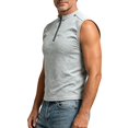 thumbnail image 6 of Nmnitkp Tank Tops Men Half-Zip Sleeveless Tank Tops, Loose Fit Crew Neck Breathable Solid Color Shirts for Summer Casual, Workout & Streetwear Wear Gray,M, 6 of 6